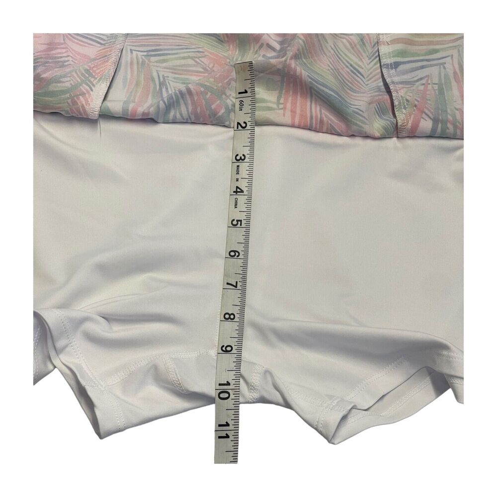 Reel Legends A-Line Skirt Womens Large Petite Candy Pink Jazzy Palms Performance - Picture 5 of 8